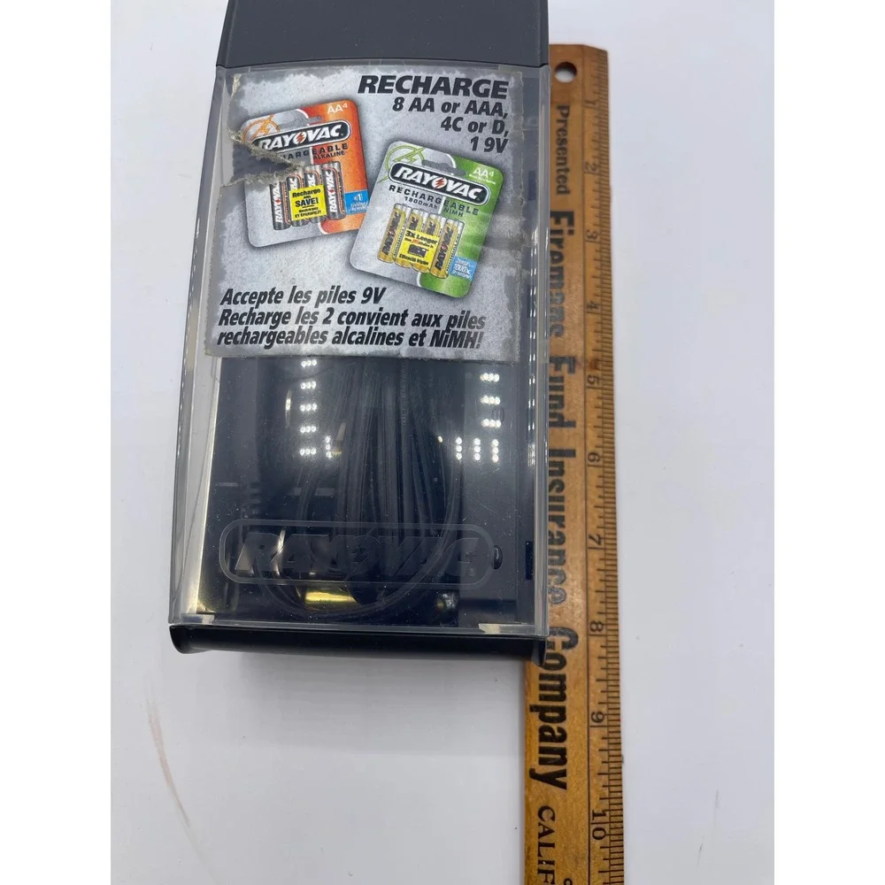 Rayovac Universal Battery Charger PSS Rechargeable AA AAA‎ C D 9V incl 4 AAA